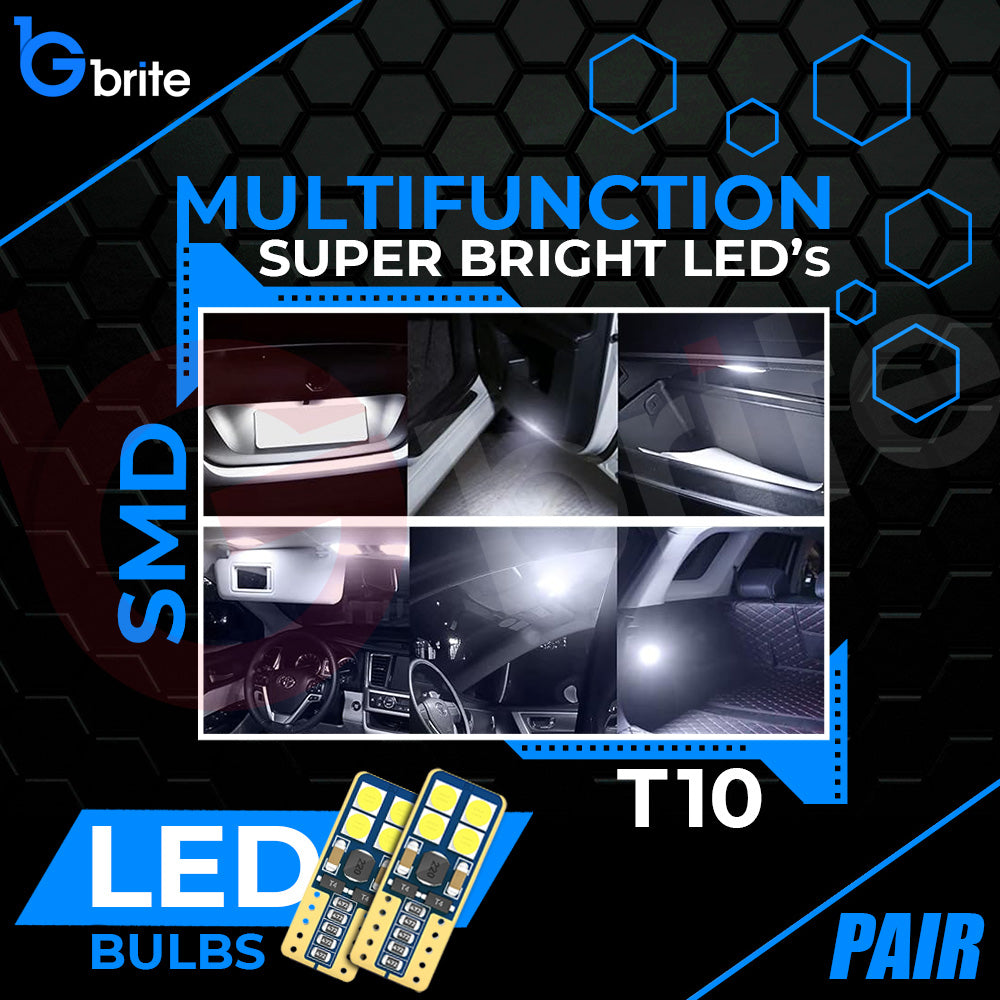 2x T10 501 W5W 8 SMD LED SIDE LIGHT BULBS ERROR FREE CANBUS