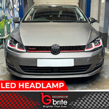 Load image into Gallery viewer, VW GOLF MK7 MK7.5 DRL BI XENON RED GTi DAYTIME RUNNING LIGHT SEQUENTIAL HEADLMAPS