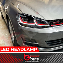Load image into Gallery viewer, VW GOLF MK7 MK7.5 DRL BI XENON RED GTi DAYTIME RUNNING LIGHT SEQUENTIAL HEADLMAPS