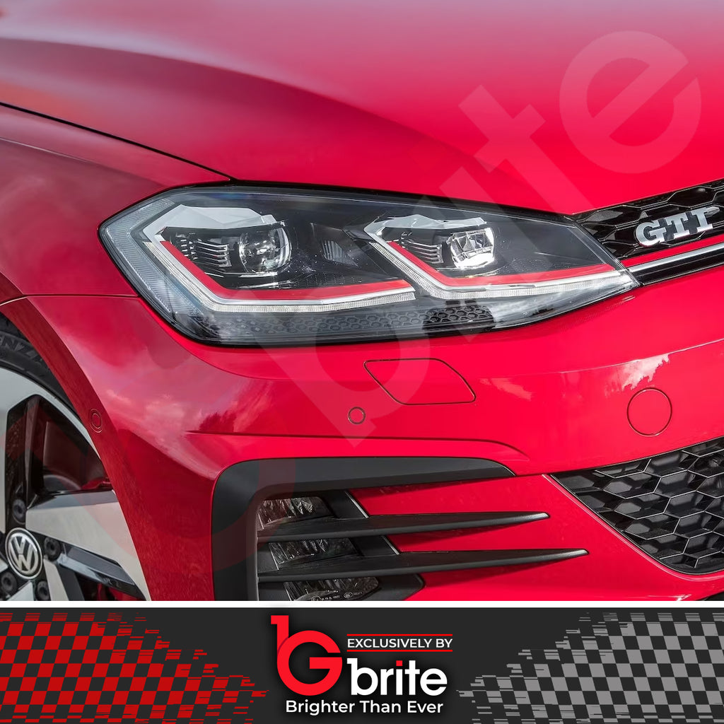 VW GOLF MK7.5 HEADLAMPS LED DRL BI LED RED STYLE SWIPE SEQUENTIAL INDICATORS