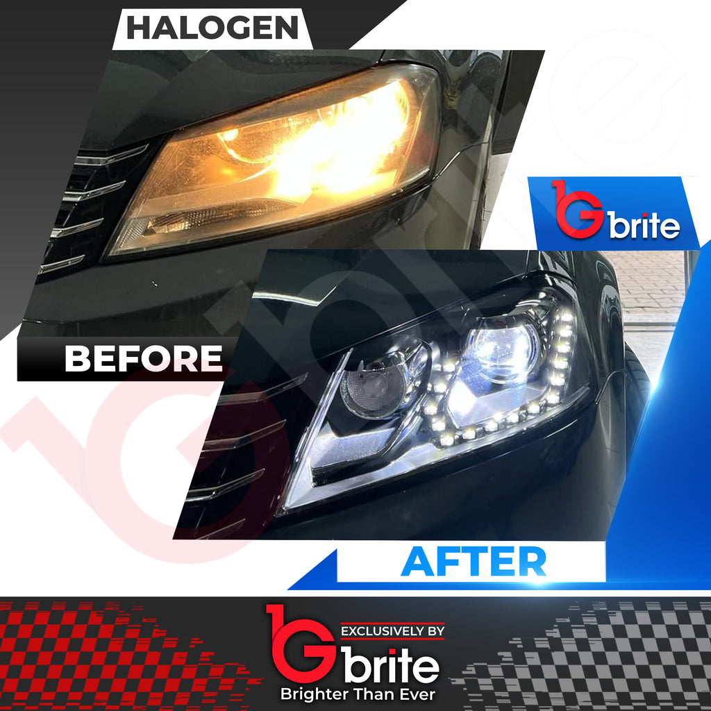 VW PASSAT 3C B7 BI LED DRL HEADLAMPS DAYTIME RUNNING LIGHT 2010 - 2014
