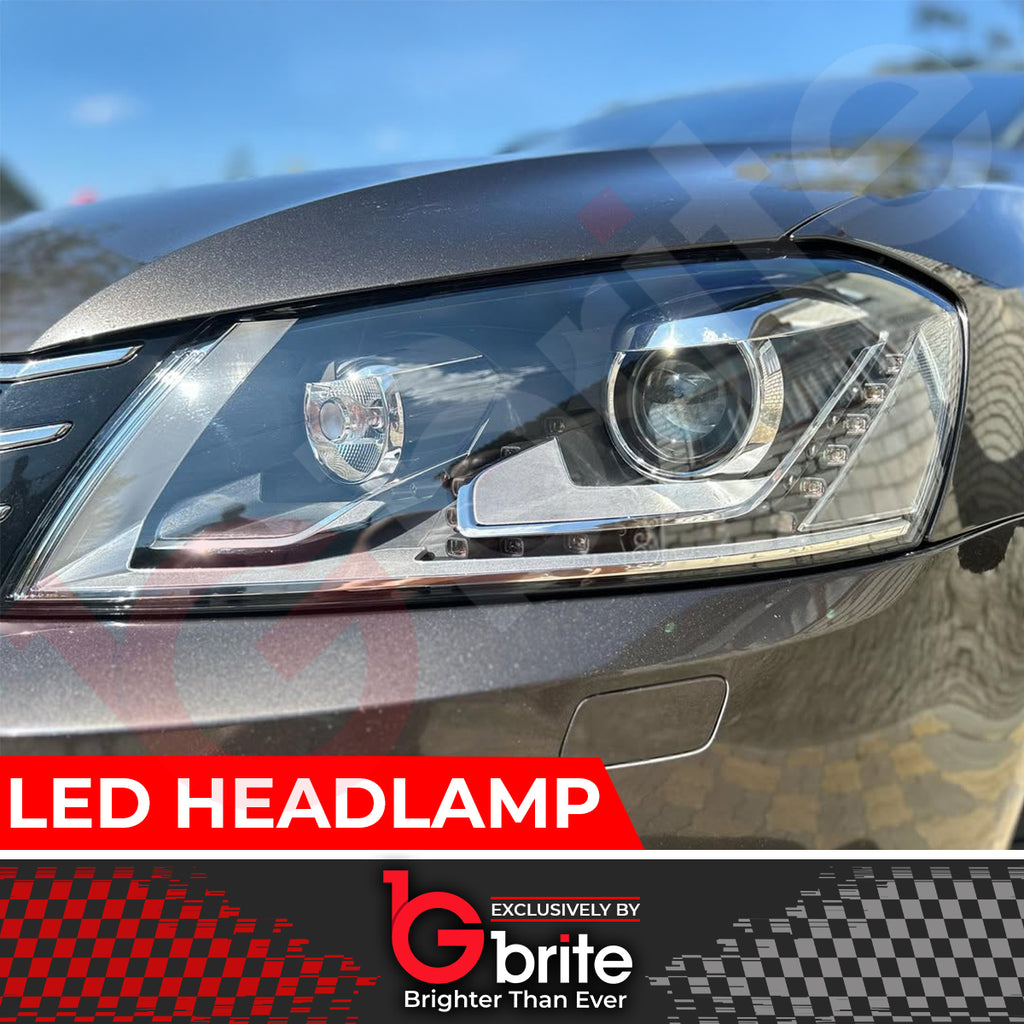 VW PASSAT 3C B7 BI LED DRL HEADLAMPS DAYTIME RUNNING LIGHT 2010 - 2014