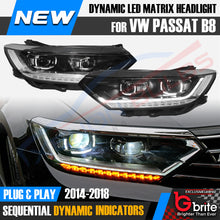Load image into Gallery viewer, VW Passat B8 3G 15+ LED Bi-Xenon Matrix Sequential Indicator Headlamps