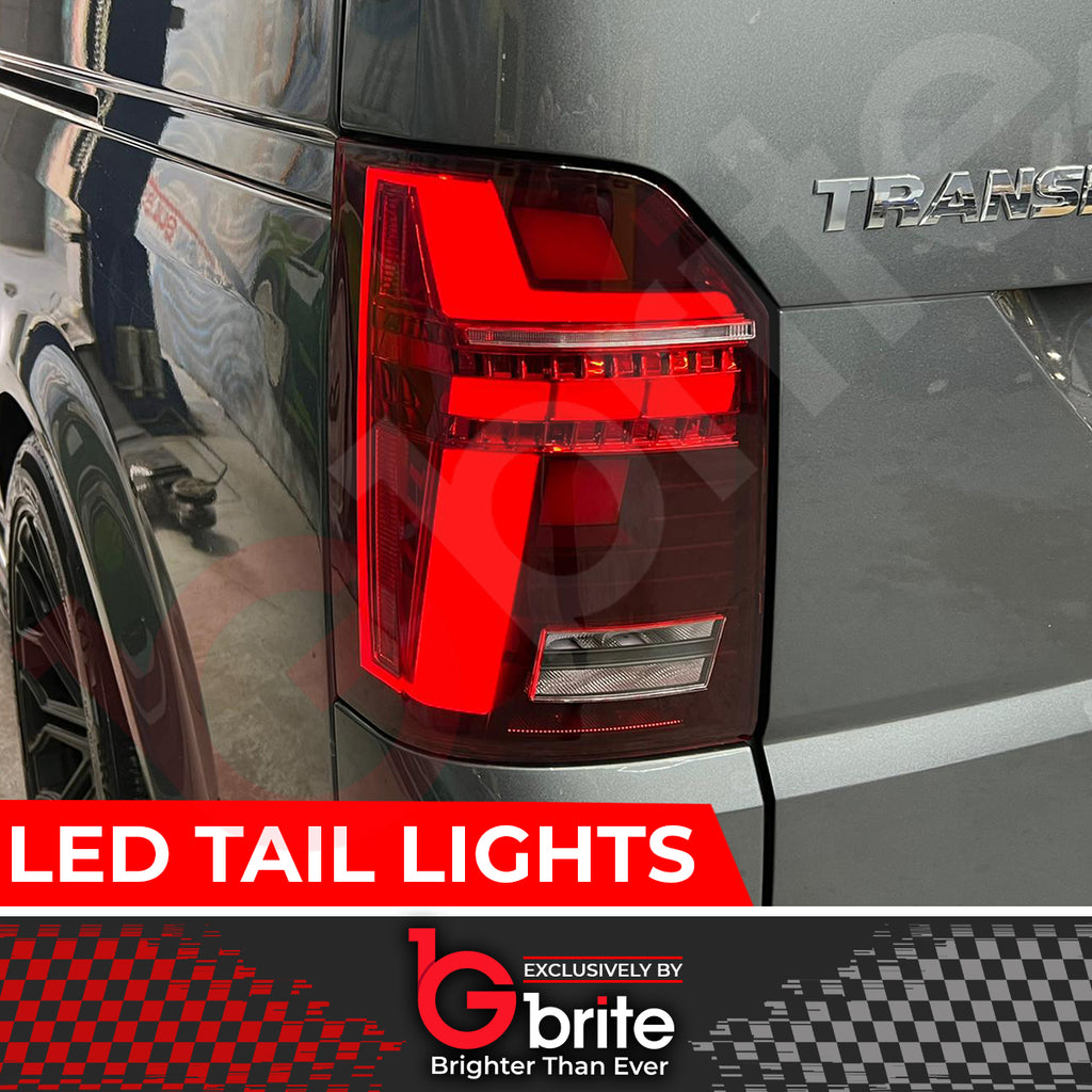 VW Transporter T6 LED Rear Tail Lights Sequential RED T6.1 STYLE 2015-2019
