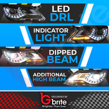 Load image into Gallery viewer, VW Tiguan (2009–2011) LED DRL Headlights OEM Projector Bi-Led R-Line Upgrade