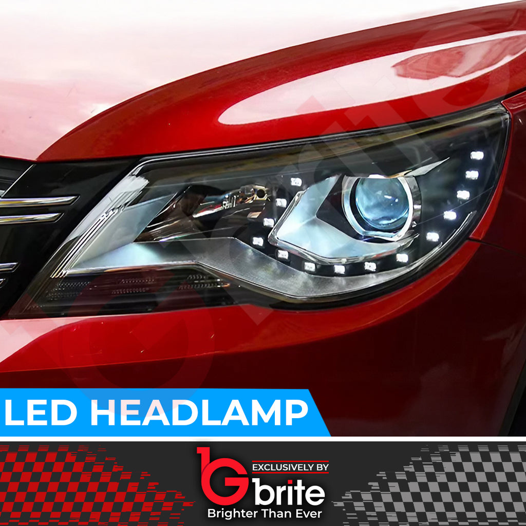 VW Tiguan (2009–2011) LED DRL Headlights OEM Projector Bi-Led R-Line Upgrade
