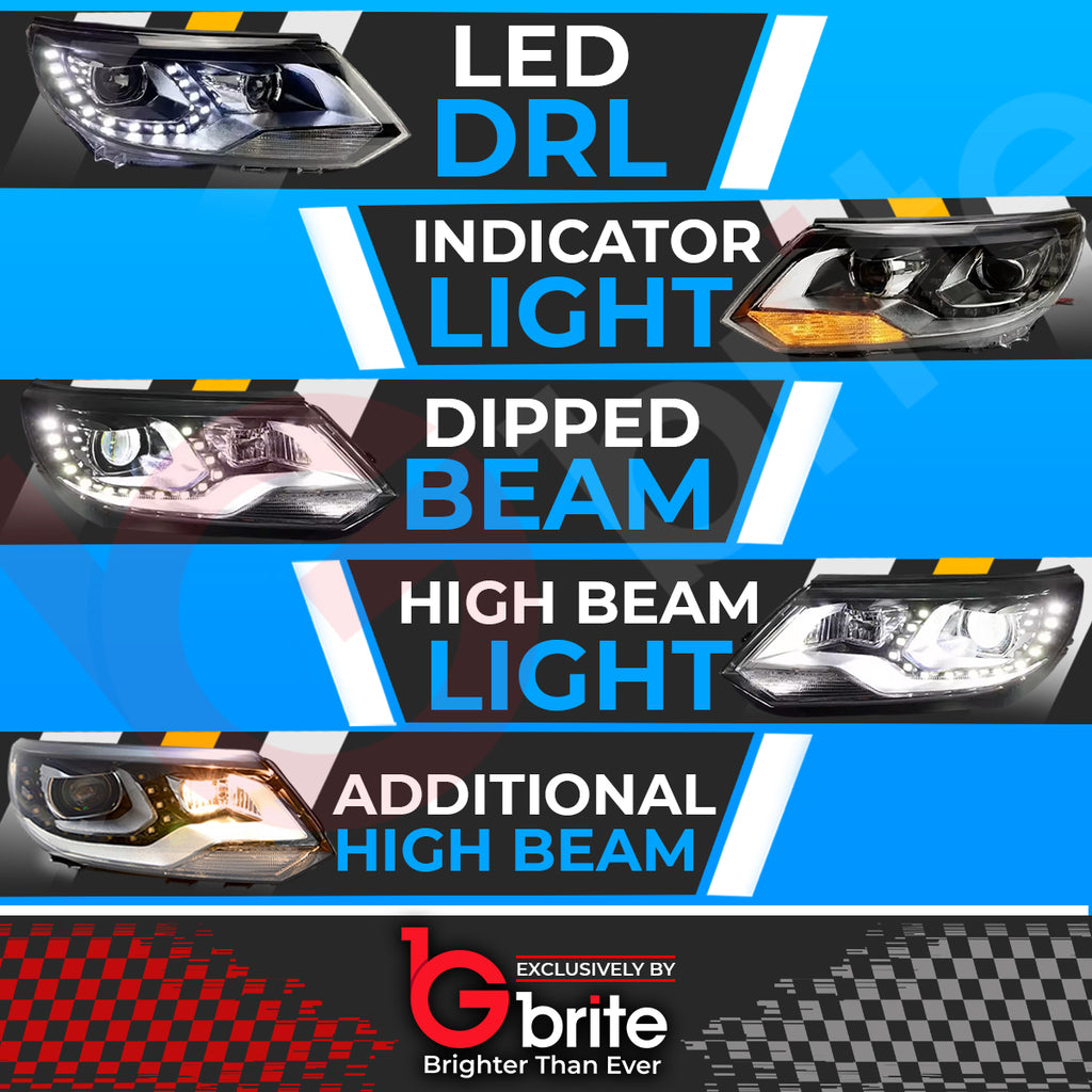 VW Tiguan MK1 Facelift 2012-2015 Bi LED R Line STYLE LED DRL Headlights