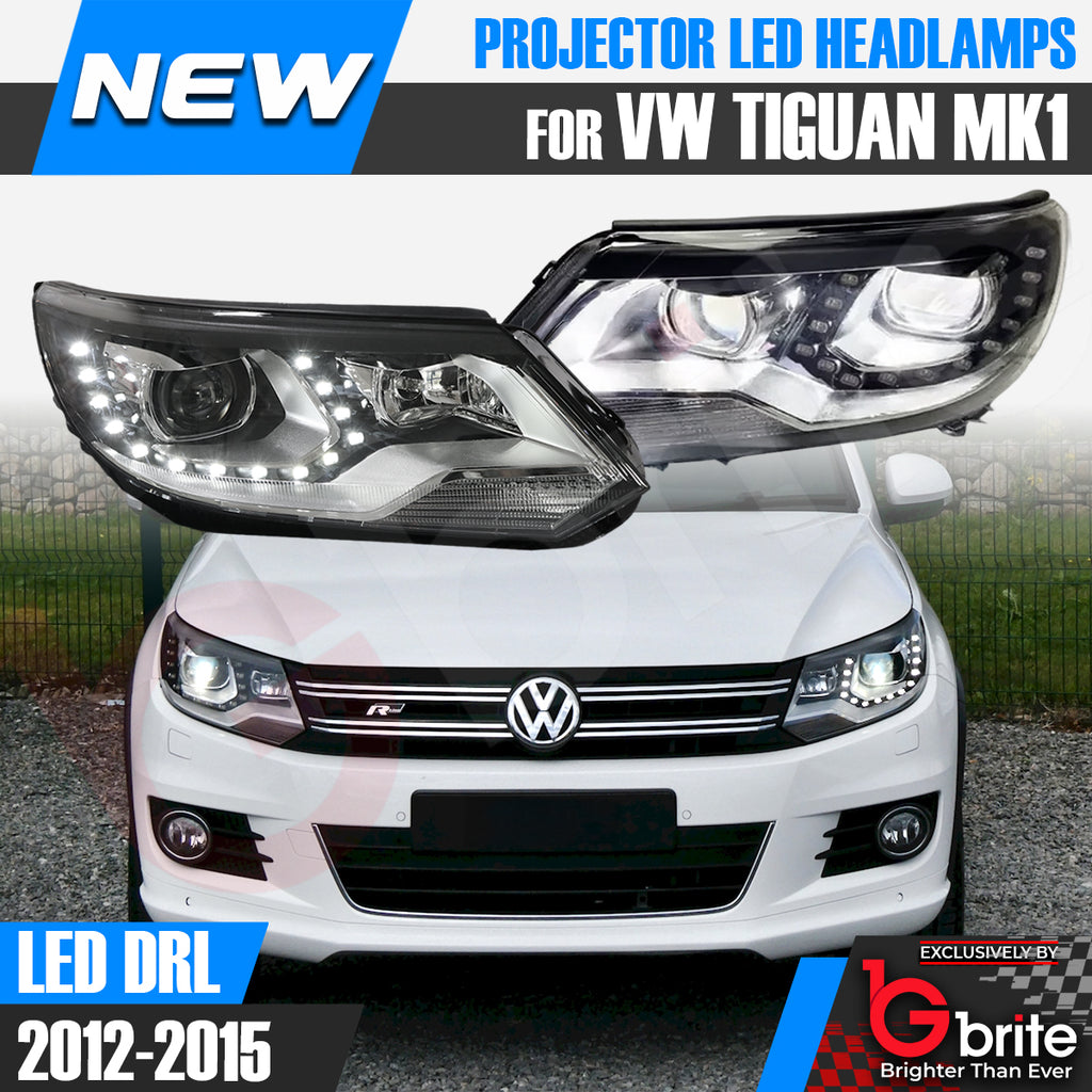 VW Tiguan MK1 Facelift 2012-2015 Bi LED R Line STYLE LED DRL Headlights