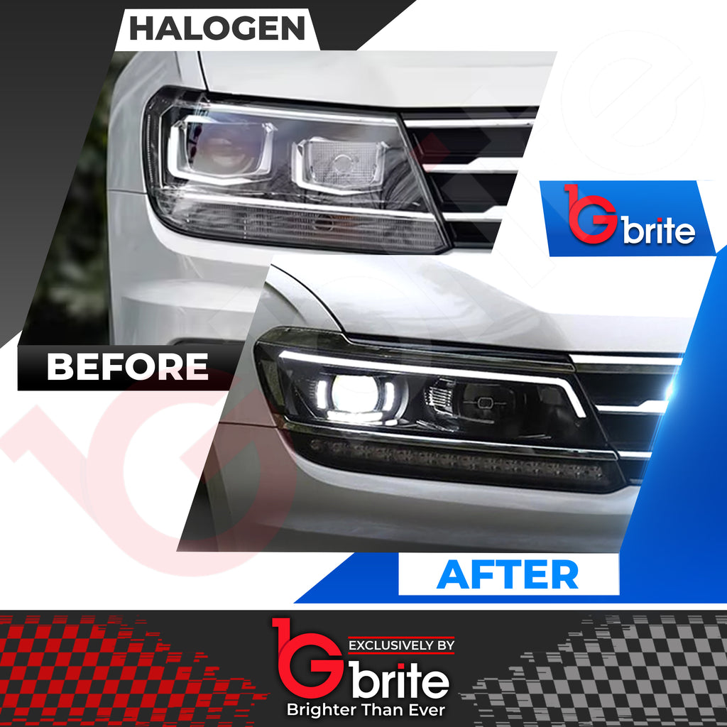VW Tiguan MK2 FACELIFT 2015-20 LED Headlights R-Line Matrix Design DRL Sequential lamps