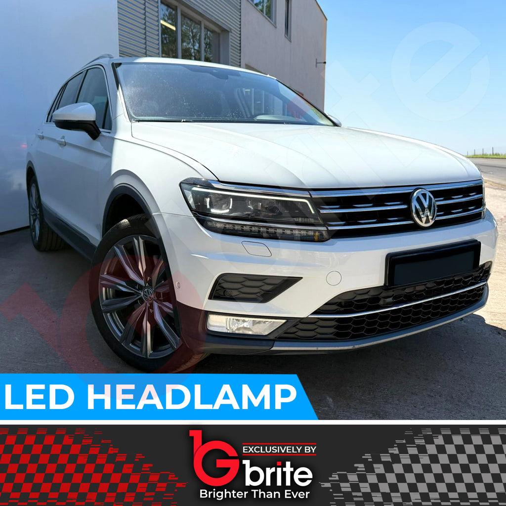 VW Tiguan MK3 2015-20 LED Headlights R-Line Matrix Design DRL Sequential lamps
