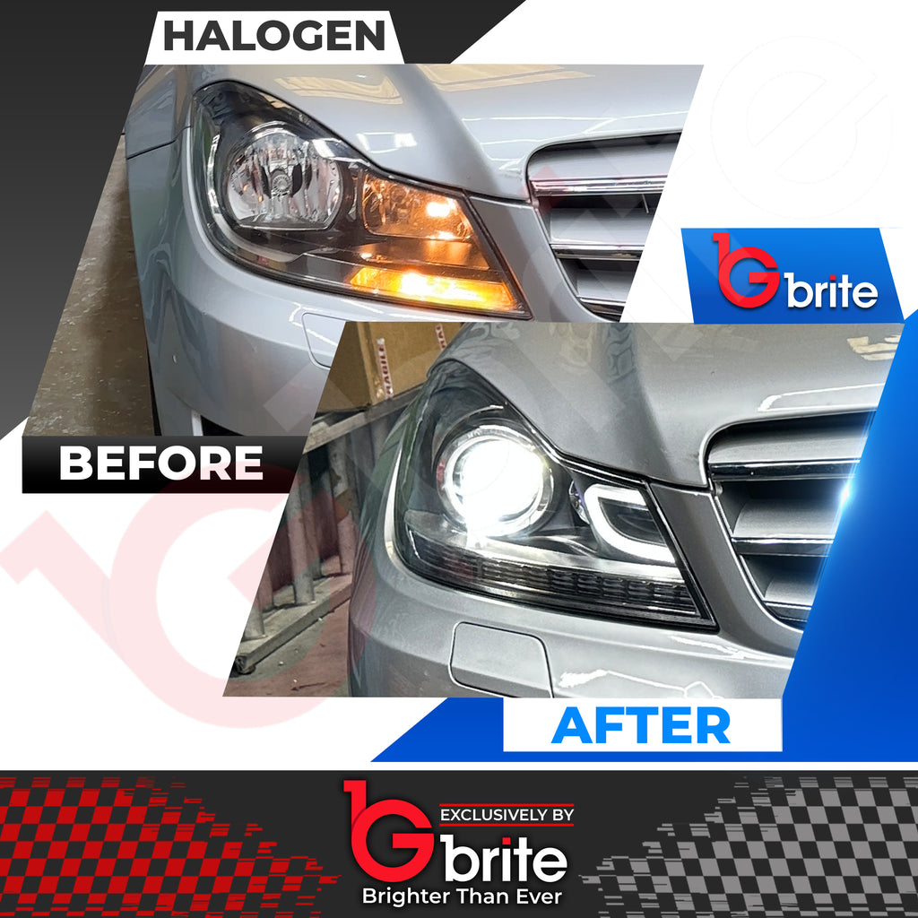Mercedes C-Class W204 C63 AMG Style Bi-LED Facelift Headlights with DRL Projector