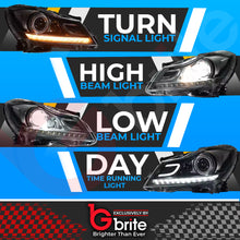 Load image into Gallery viewer, Mercedes C-Class W204 C63 AMG Style Bi-LED Facelift Headlights with DRL Projector