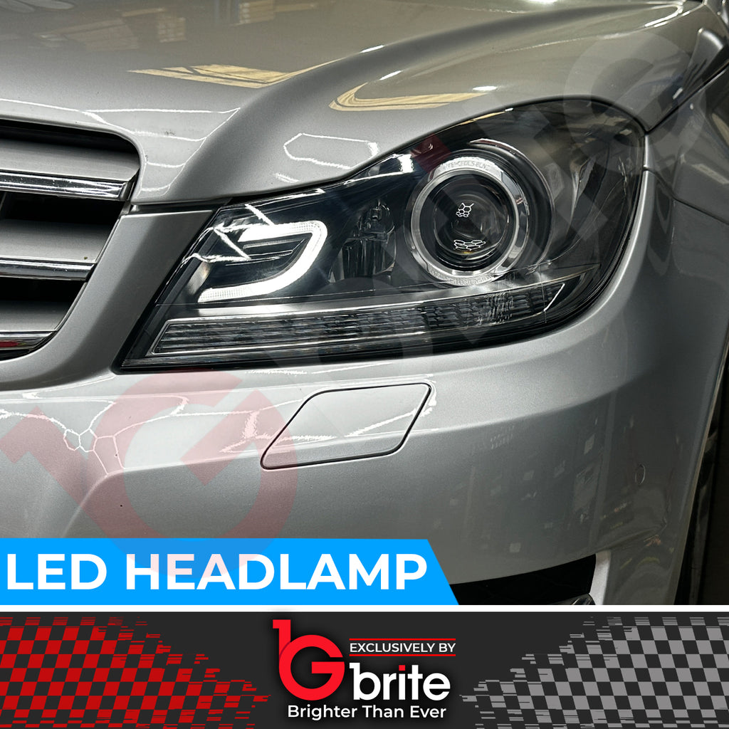 Mercedes C-Class W204 C63 AMG Style Bi-LED Facelift Headlights with DRL Projector