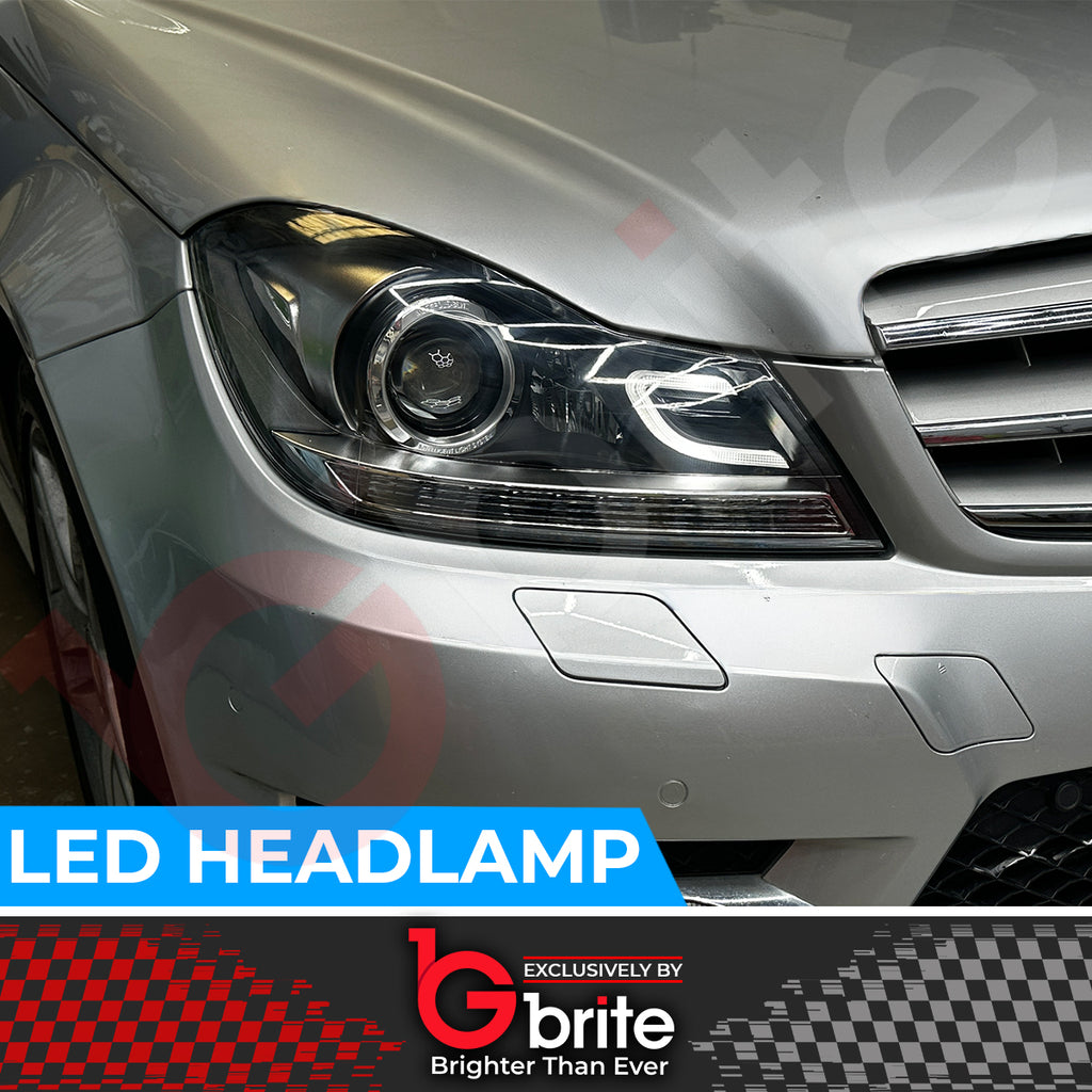 Mercedes C-Class W204 C63 AMG Style Bi-LED Facelift Headlights with DRL Projector