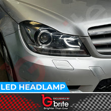 Load image into Gallery viewer, Mercedes C-Class W204 C63 AMG Style Bi-LED Facelift Headlights with DRL Projector