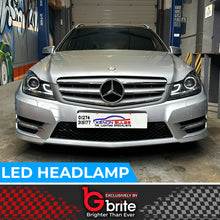 Load image into Gallery viewer, Mercedes C-Class W204 C63 AMG Style Bi-LED Facelift Headlights with DRL Projector