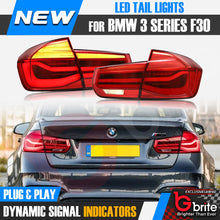 Load image into Gallery viewer, BMW 3 Series F30 F80 M3 12-19 LED LCI Dynamic Turn Signal Rear Tail Lights Lamps Red