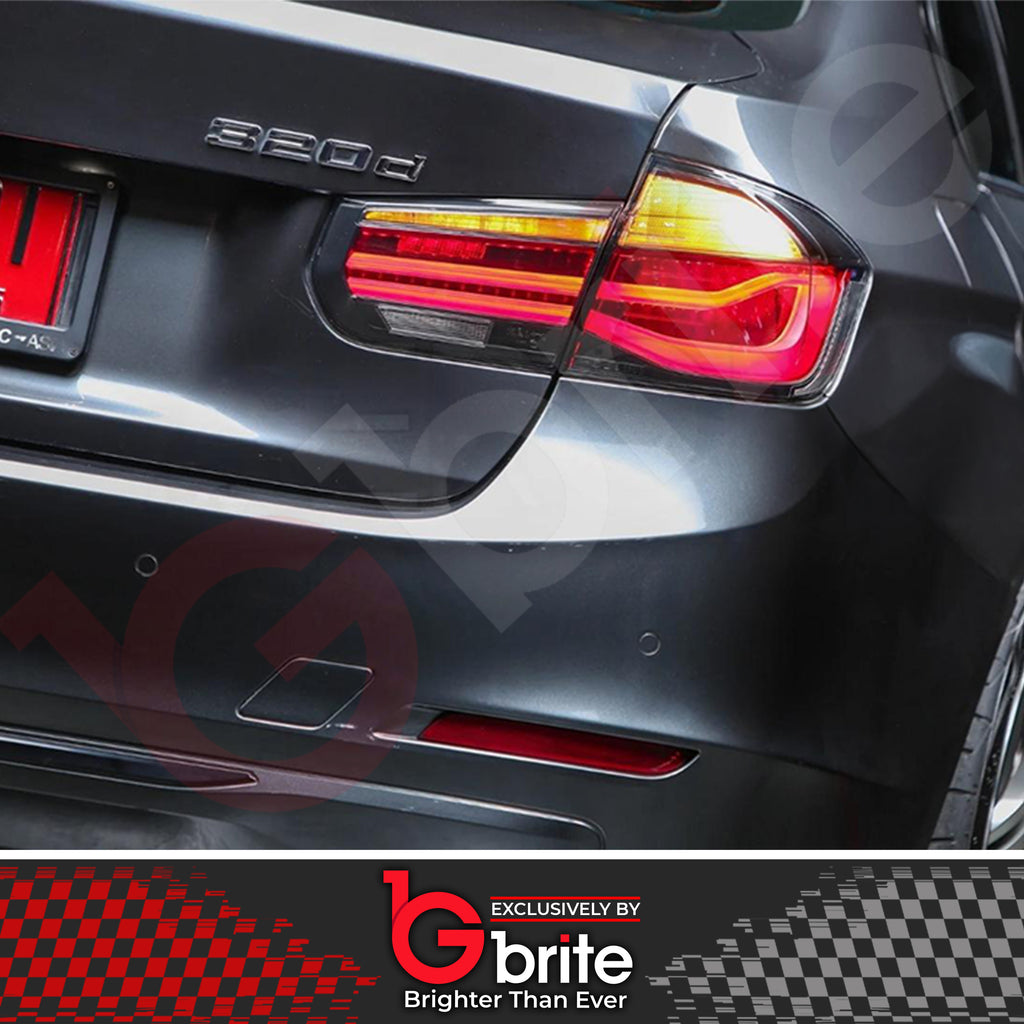 BMW 3 Series F30 F80 M3 12-19 LED LCI Dynamic Turn Signal Rear Tail Lights Lamps Smoked