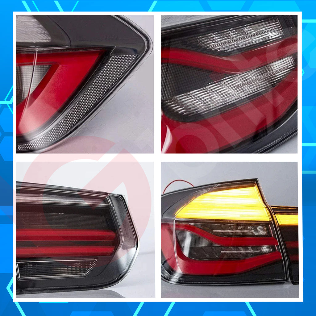 BMW 3 Series F30 F80 M3 12-19 LED LCI Dynamic Turn Signal Rear Tail Lights Lamps Smoked