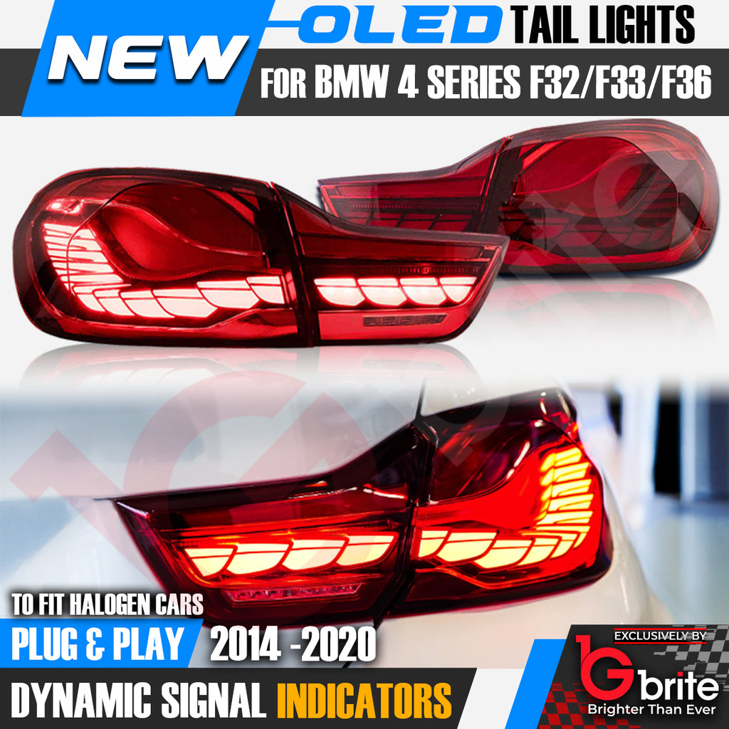 BMW 4 SERIES F32 F33 F36 2014-2020 OLED STYLE LED SEQUENTIAL DYNAMIC TAIL LAMPS