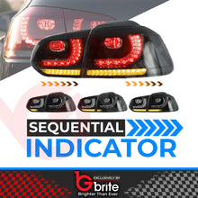 Load image into Gallery viewer, VW GOLF MK6 LED R-DESIGN SEQUENTAIL SWIPE SMOKED TAIL LAMPS RHD LIGHTS PLUG &amp; PLAY