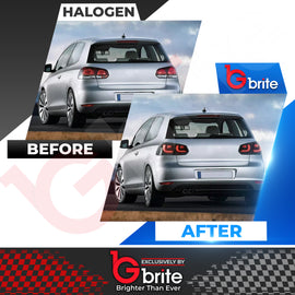VW GOLF MK6 LED R-DESIGN SEQUENTAIL SWIPE SMOKED TAIL LAMPS RHD LIGHTS PLUG & PLAY