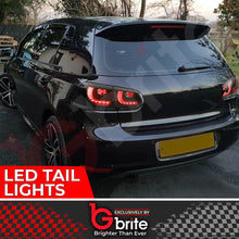 Load image into Gallery viewer, VW GOLF MK6 LED R-DESIGN SEQUENTAIL SWIPE SMOKED TAIL LAMPS RHD LIGHTS PLUG &amp; PLAY