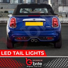 Load image into Gallery viewer, Mini Cooper F55 F56 F57 LED Dyanmic Sequential Union Jack Tail Lights Chrome 14-18