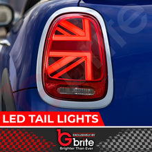 Load image into Gallery viewer, Mini Cooper F55 F56 F57 LED Dyanmic Sequential Union Jack Tail Lights Chrome 14-18