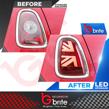 Load image into Gallery viewer, Mini Cooper R56 R57 R58 LED Dynamic Sequential Union Jack Tail Lights Chrome 2007-13