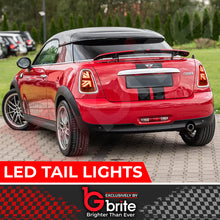 Load image into Gallery viewer, Mini Cooper R56 R57 R58 LED Dynamic Sequential Union Jack Tail Lights Chrome 2007-13