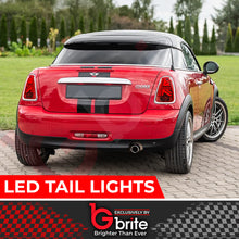Load image into Gallery viewer, Mini Cooper R56 R57 R58 LED Dynamic Sequential Union Jack Tail Lights Chrome 2007-13