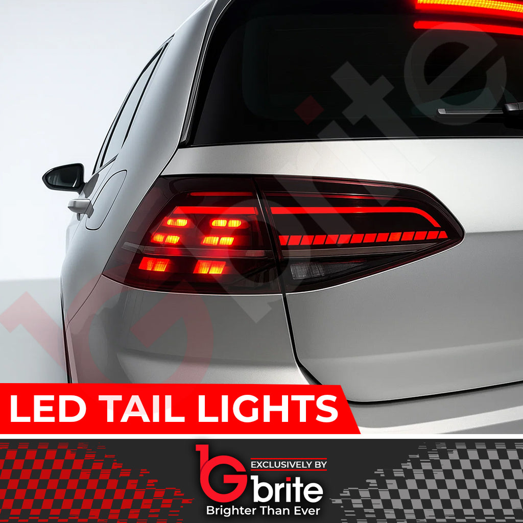 VW Golf MK7.5 Style SMOKED LED TAIL LAMPS LIGHTS FOR VW MK7 SEQUENTIAL FLOWING INDICATOR