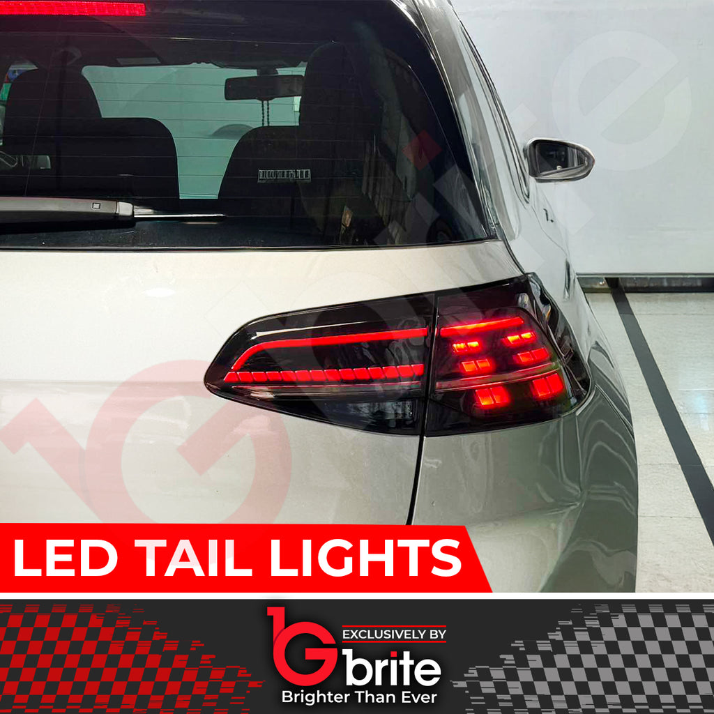 VW Golf MK7.5 Style SMOKED LED TAIL LAMPS LIGHTS FOR VW MK7 SEQUENTIAL FLOWING INDICATOR