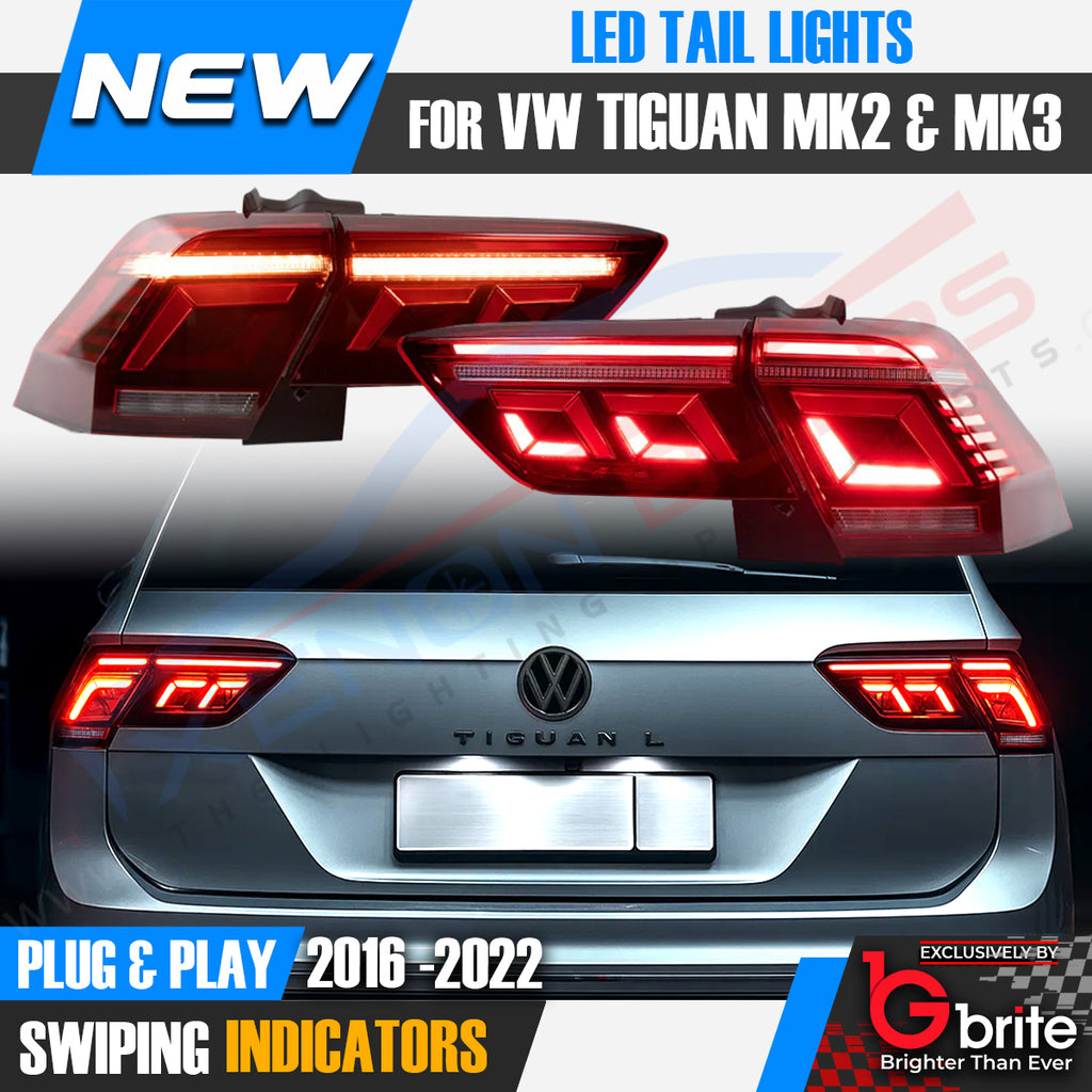 VW Tiguan MK2 & MK3 LED Sequential Dynamic Tail Light Lamps 2016-2022