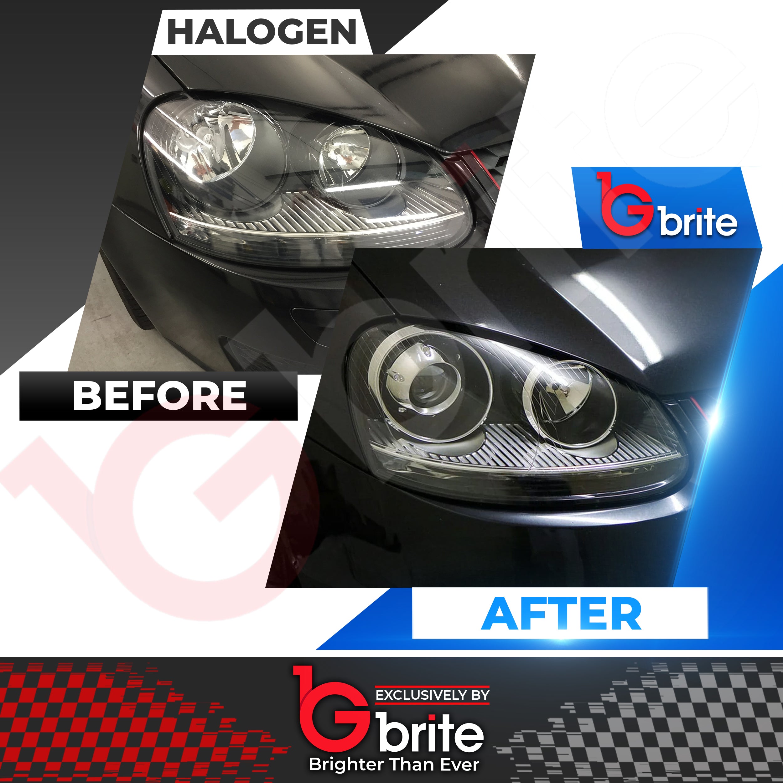 VW Golf MK5 R32 Style 04-09 Chrome Projector Headlamps
