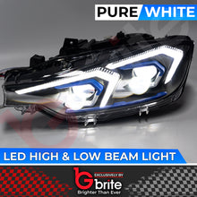 Load image into Gallery viewer, BMW F30 3 Series G20 Style Headlamps with Start-up Show Mode LED DRL Indicator Upgrade 2012-18