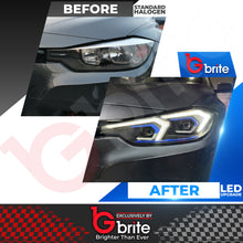 Load image into Gallery viewer, BMW F30 3 Series G20 Style Headlamps with Start-up Show Mode LED DRL Indicator Upgrade 2012-18