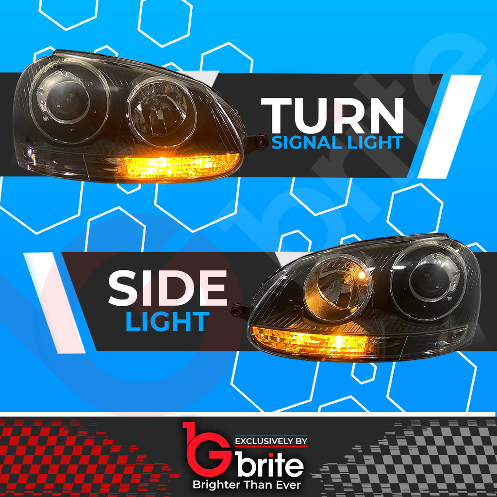 VW Golf MK5 Black Edition R32 Style 04-09 Chrome Projector Headlamps