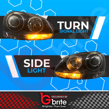 Load image into Gallery viewer, VW Golf MK5 Black Edition R32 Style 04-09 Chrome Projector Headlamps