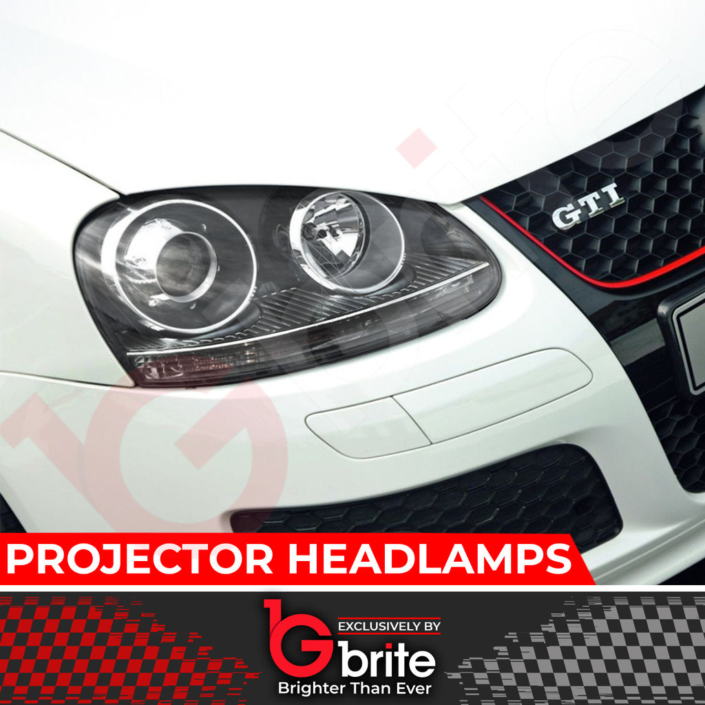 VW Golf MK5 Black Edition R32 Style 04-09 Chrome Projector Headlamps