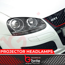 Load image into Gallery viewer, VW Golf MK5 Black Edition R32 Style 04-09 Chrome Projector Headlamps