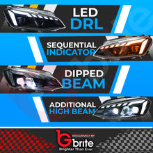 Load image into Gallery viewer, VW GOLF MK7 RS STYLE BI LED HEADLAMPS LED SHOW MODE DRL SEQUENTIAL INDICATOR