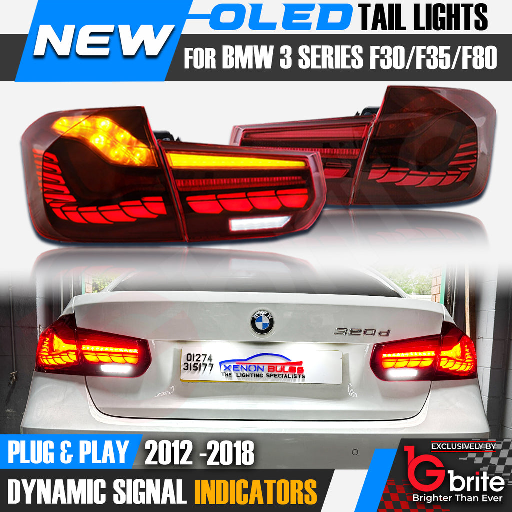 BMW 3 Series F30 F80 M3 12-19 OLED STYL Dynamic Turn Signal Rear Tail Lights Lamps