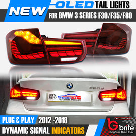 BMW 3 Series F30 F80 M3 12-19 OLED STYL Dynamic Turn Signal Rear Tail Lights Lamps