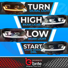 Load image into Gallery viewer, VW TRANSPORTER T5.1 LED BI-XENON HEADLAMPS 2010-15 DRL SEQUENTIAL INDICATOR