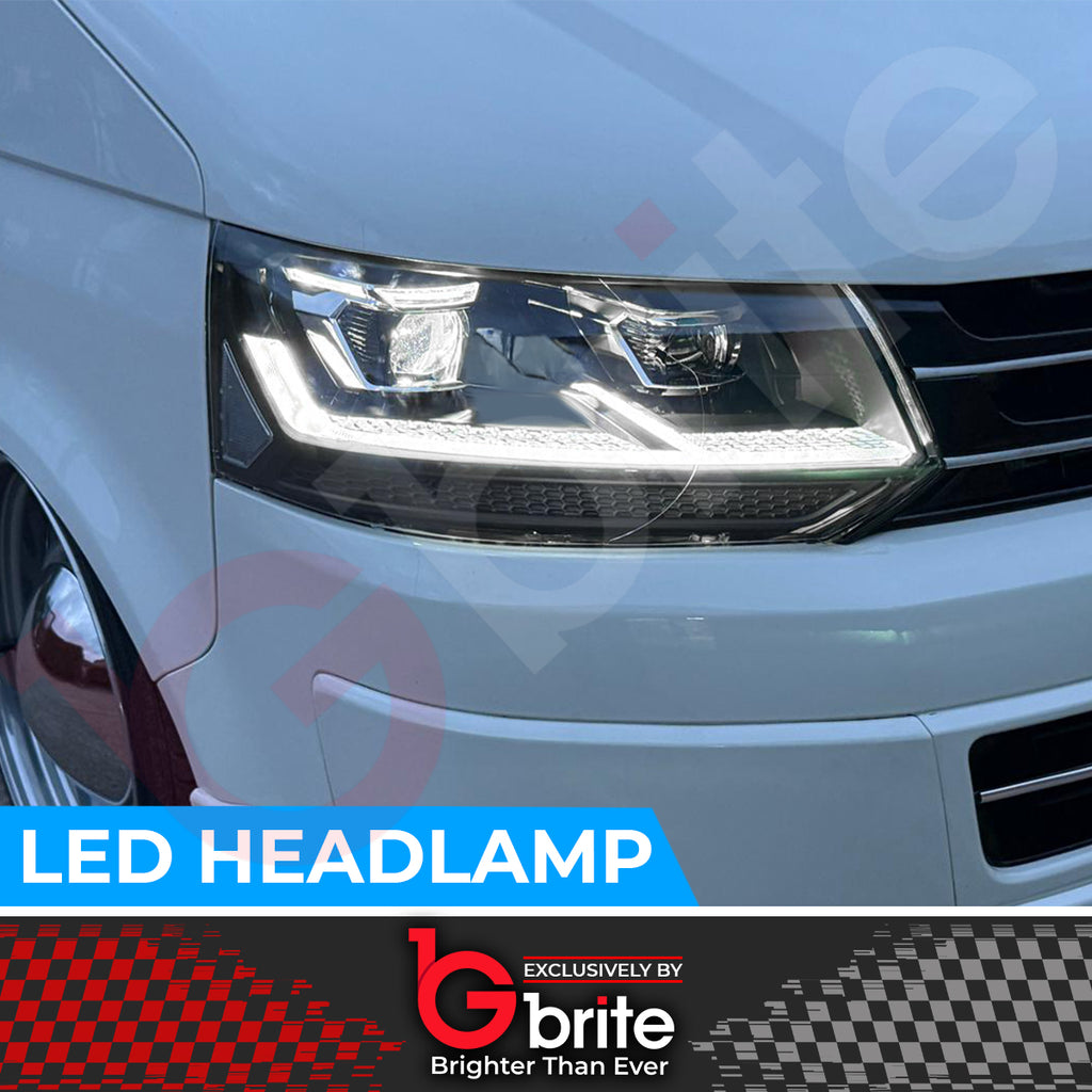 VW TRANSPORTER T5.1 LED BI-XENON HEADLAMPS 2010-15 DRL SEQUENTIAL INDICATOR