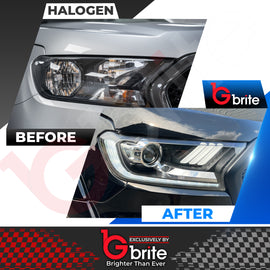 Ford Ranger T7 & T8 MUSTANG STYLE LED DRL HEADLIGHTS 2016-22 SEQUENTIAL INDICATOR