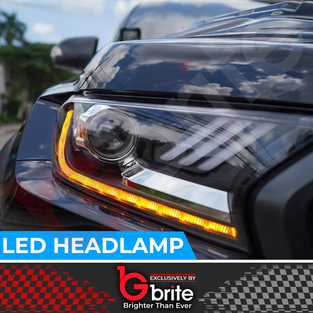 Ford Ranger T7 & T8 MUSTANG STYLE LED DRL HEADLIGHTS 2016-22 SEQUENTIAL INDICATOR
