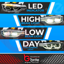 Load image into Gallery viewer, BMW F30 3 Series LCI Style Headlamps with LED DRL Indicator Upgrade 2012-15